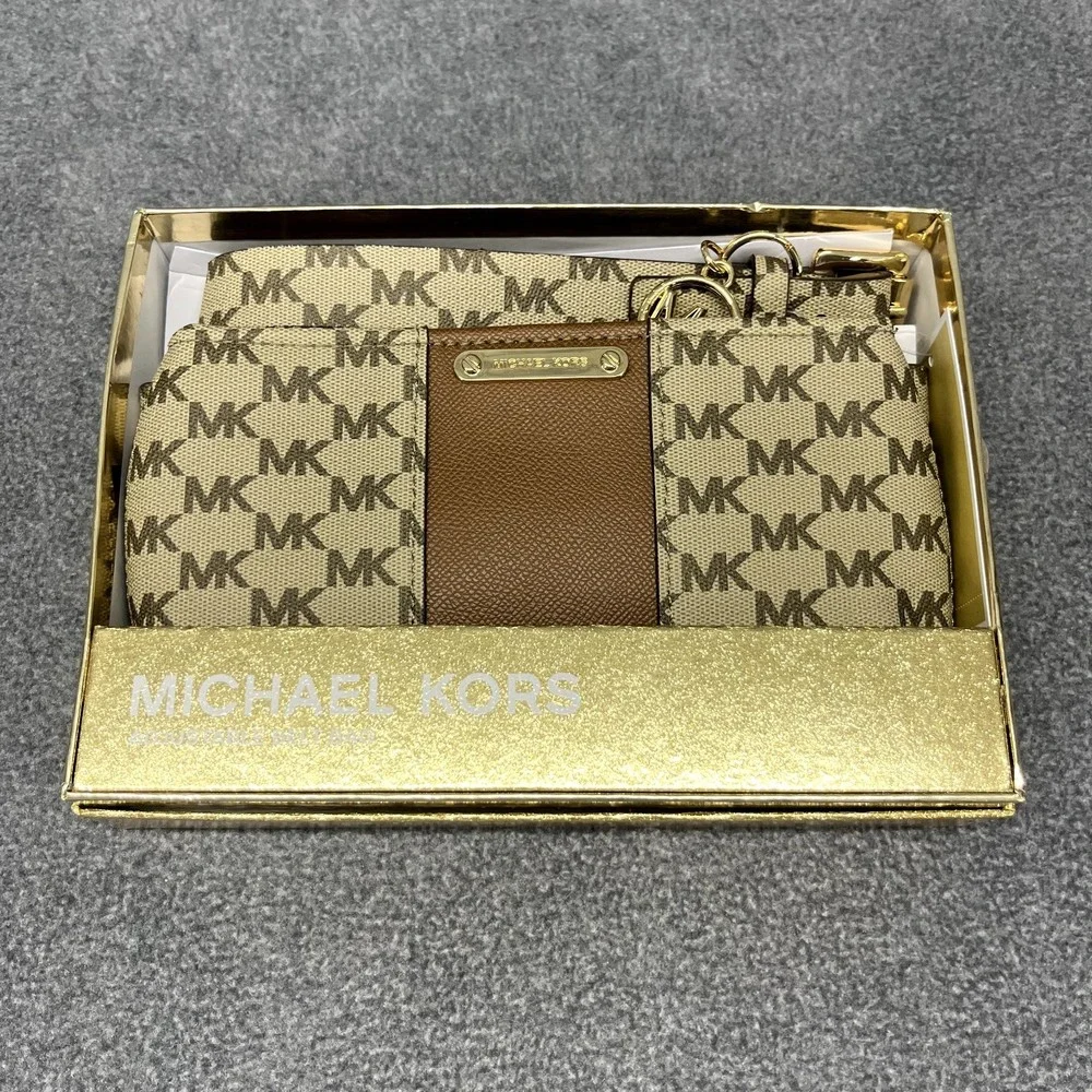 Michael Kors Leather adjustable‎ Belt Bag MK Logo Tan Brown Size L/XL